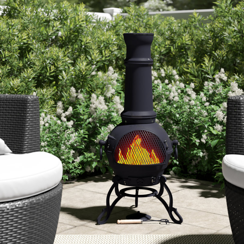 Gardeco Toledo Clay Charcoal/Wood Burning Chiminea & Reviews Wayfair